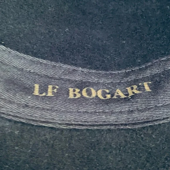 🌟HP🌟VTG 1960s Black Wool Bogart Fedora by Capas Design - Picture 11 of 11